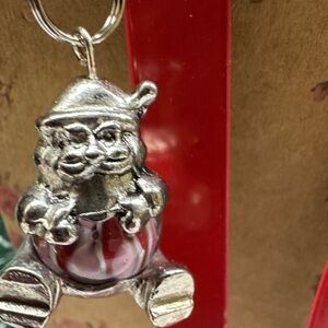 Silver Santa Zipper Pull with Red Accents  2/$22